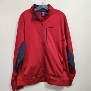 Reebok NWT red full zip front training sweat jacket men's size XL